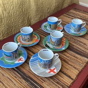 Set of Six Expreso cups Italian made! Euc